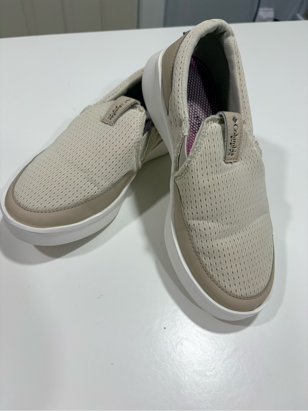 Columbia Women’s Slip-On Mules in Beige and Taupe